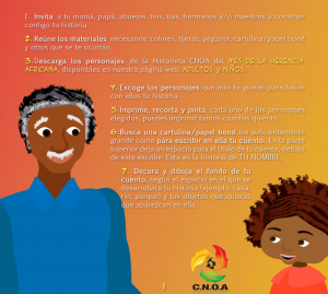 crea tu historia y colorea los personajes, los niños y niñas afrocolombianos nos cuentan sus historias
