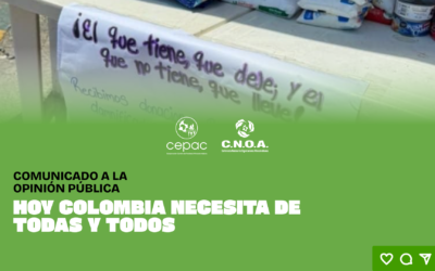 Hoy Colombia necesita de todas y todos